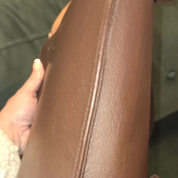 Cover B German Brown Leather Backpack Purse - Picture 12 of 16